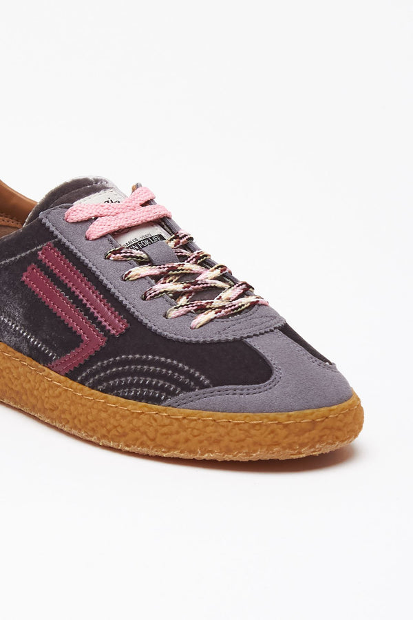 Sneakers 6.01 XS ﻿in velluto e microsuede grigio women Puraai