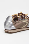 Sneakers 6.02 PANTHER ﻿in velluto e microsuede beige argento women Puraai - 7