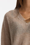 Maglia morbida in alpaca beige women Scaglione - 4