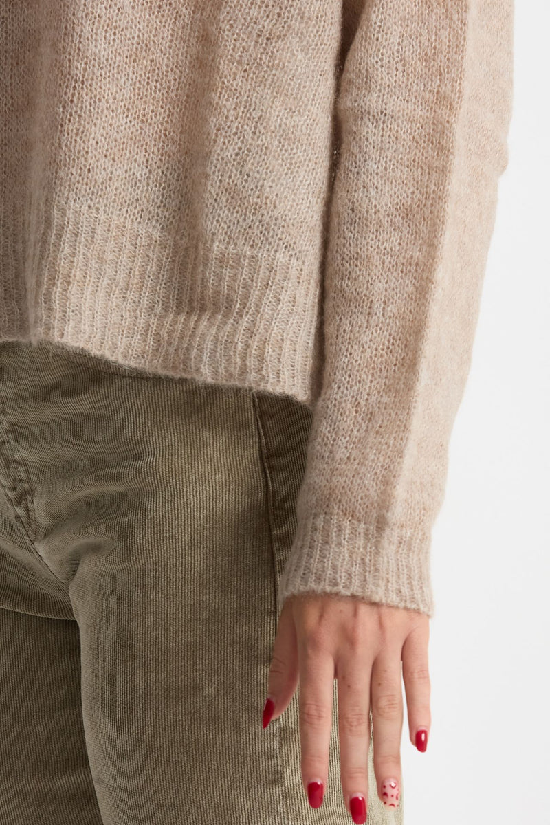 Maglia morbida in alpaca beige women Scaglione - 5