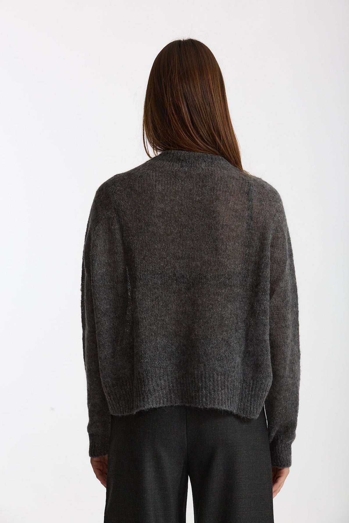 Maglia morbida in alpaca antracite women Scaglione - 2