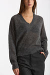 Maglia morbida in alpaca antracite women Scaglione - 3