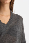 Maglia morbida in alpaca antracite women Scaglione - 4