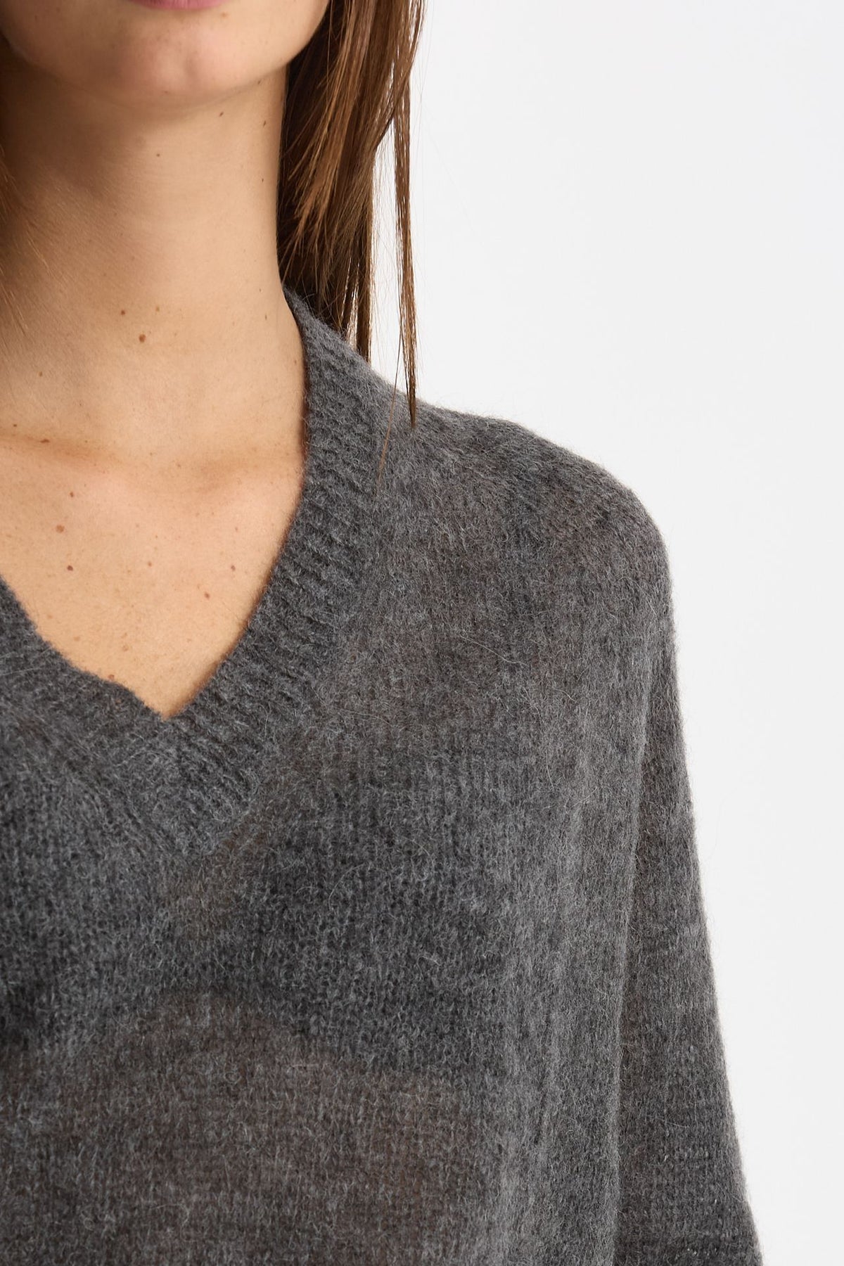 Maglia morbida in alpaca antracite women Scaglione - 4