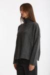 Maglia over dolcevita grigio antracite women Scaglione - 3