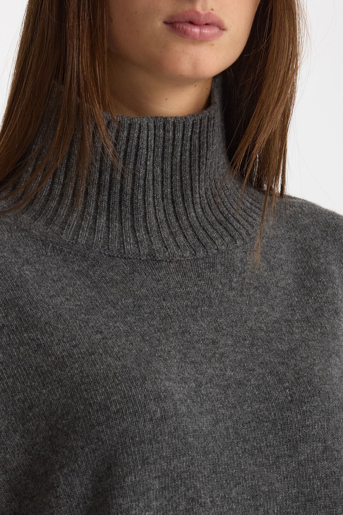 Maglia over dolcevita grigio antracite women Scaglione - 5
