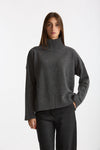Maglia over dolcevita grigio antracite women Scaglione - 2