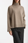 Maglia over dolcevita beige women Scaglione - 4