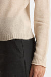 Maglia slim in cashmere beige women Scaglione - 5