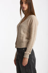 Cardigan scollo a v slim beige women Scaglione - 1