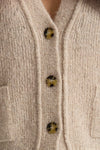 Cardigan scollo a v slim beige women Scaglione - 5