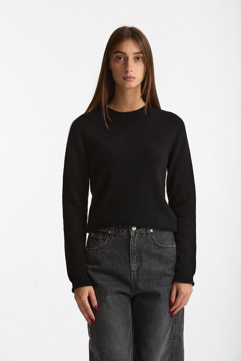 Maglia slim in cashmere nero women Scaglione - 1