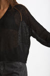 Maglia morbida in alpaca nero women Scaglione - 5