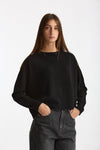 Maglia girocollo in cashmere nero women Scaglione - 4