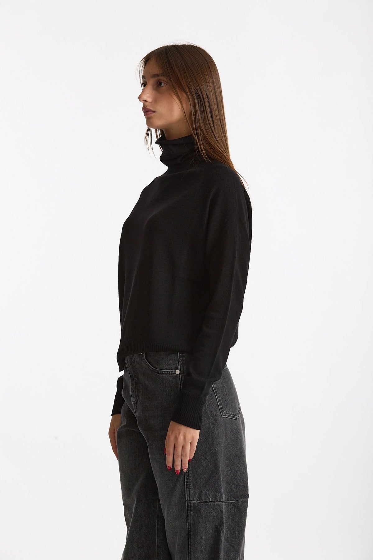 Dolcevita in lana rasata nero women Scaglione - 3