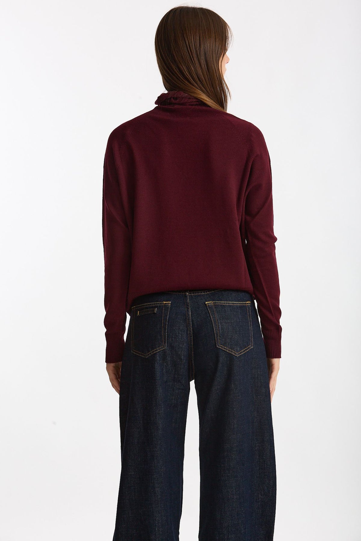 Dolcevita in lana rasata burgundy women Scaglione - 3