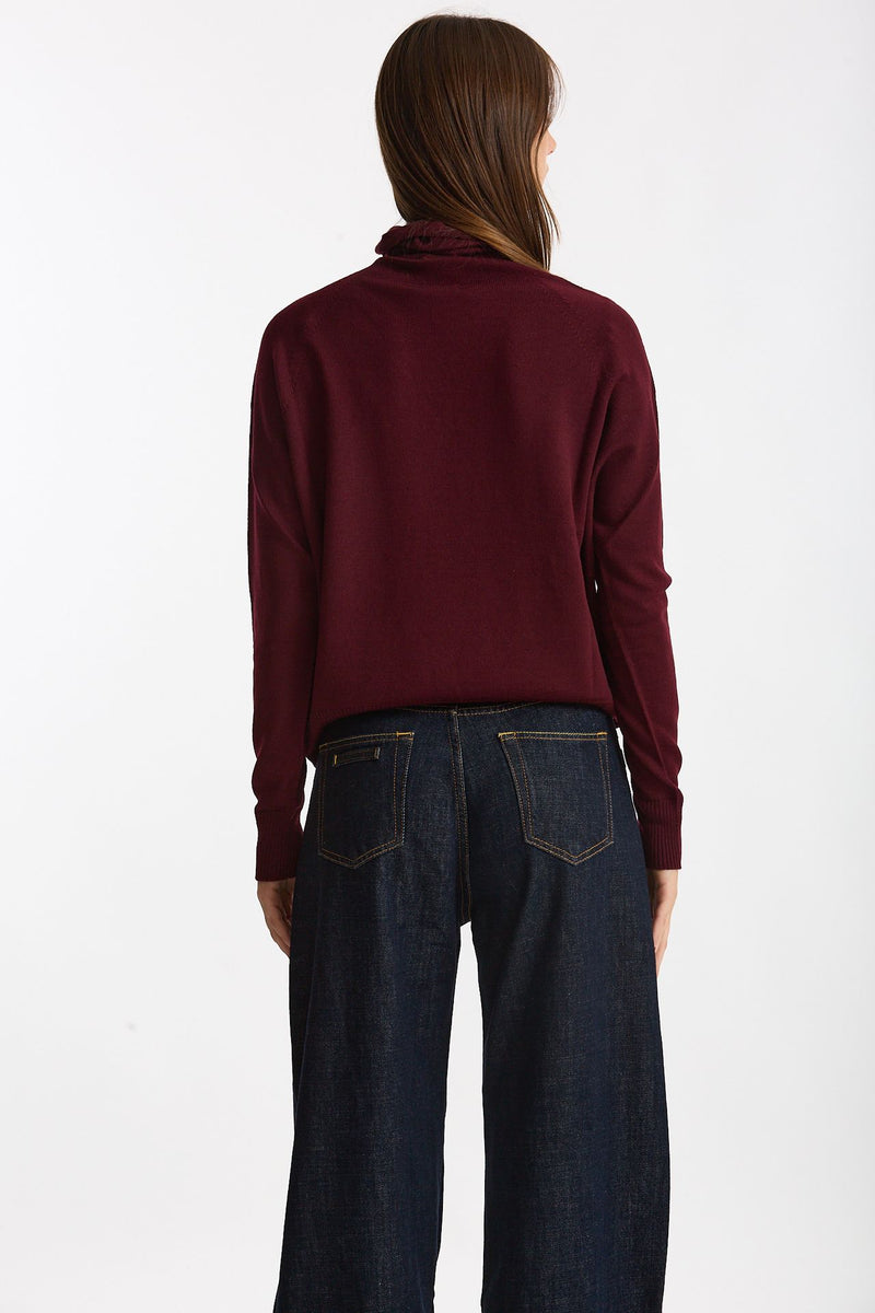 Dolcevita in lana rasata burgundy women Scaglione - 3