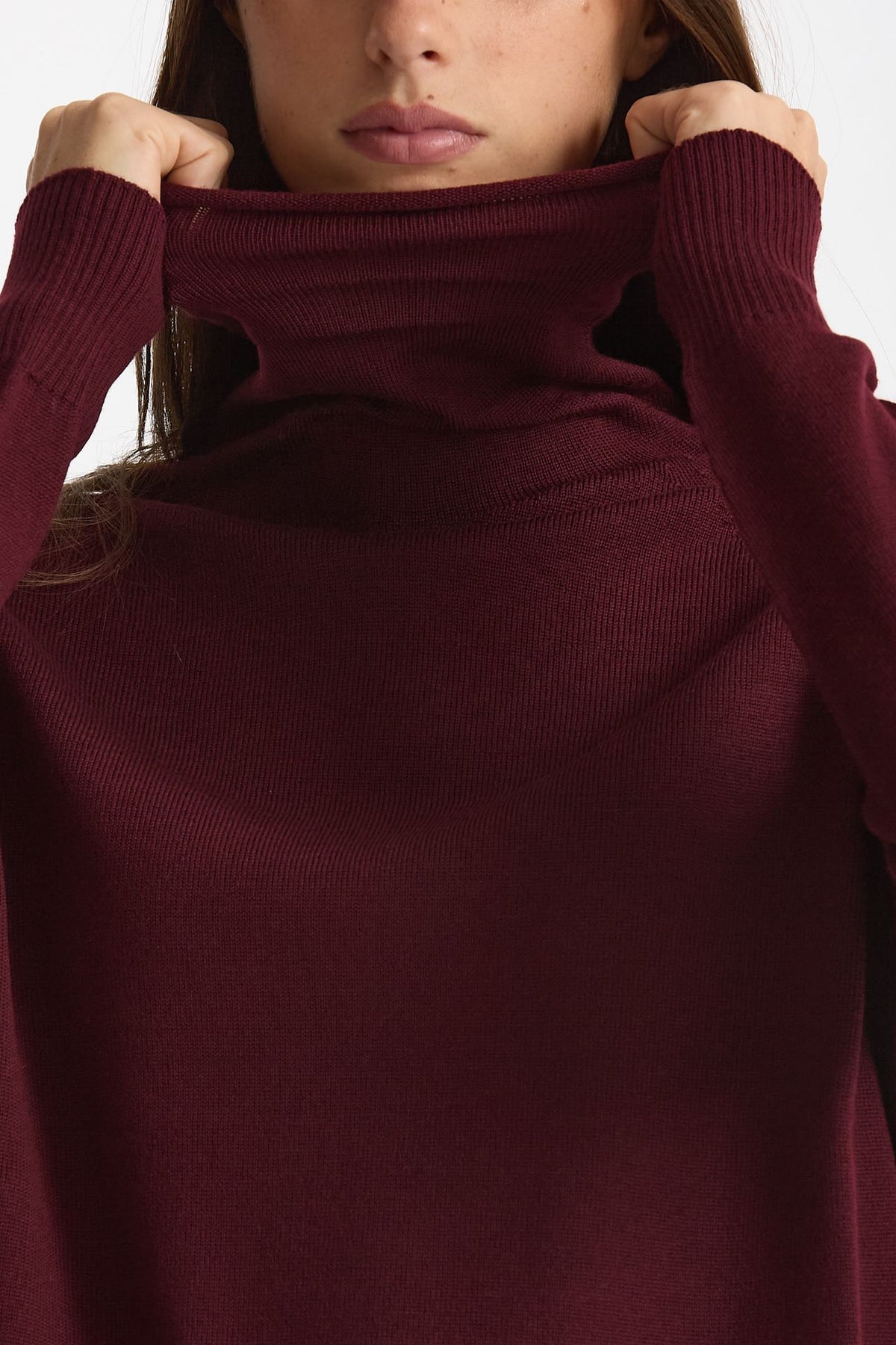 Dolcevita in lana rasata burgundy women Scaglione - 5