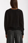 Maglia scollo a V applicazioni nero women Ermanno firenze - 4