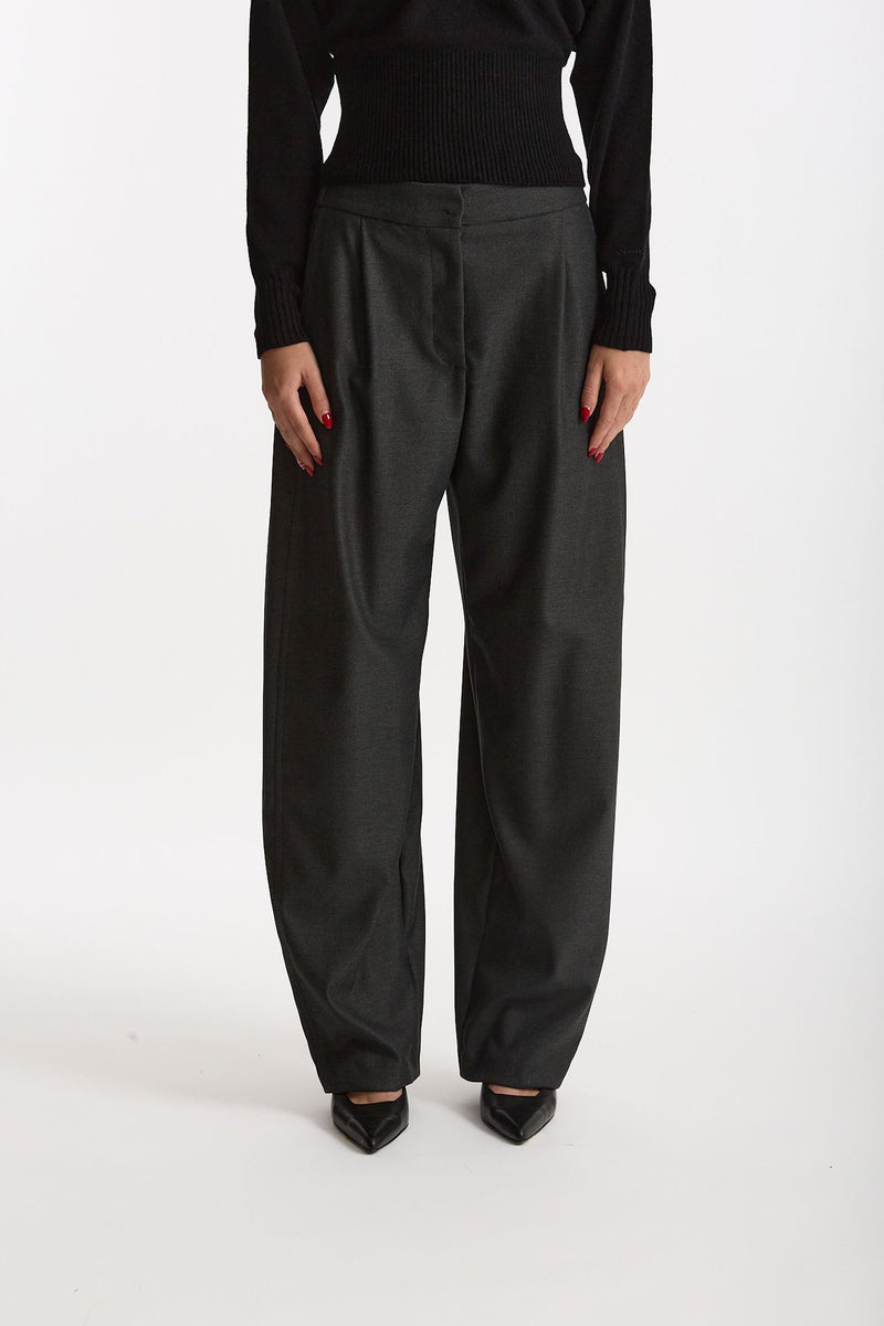 Pantalone morbido antracite women Ermanno firenze - 2