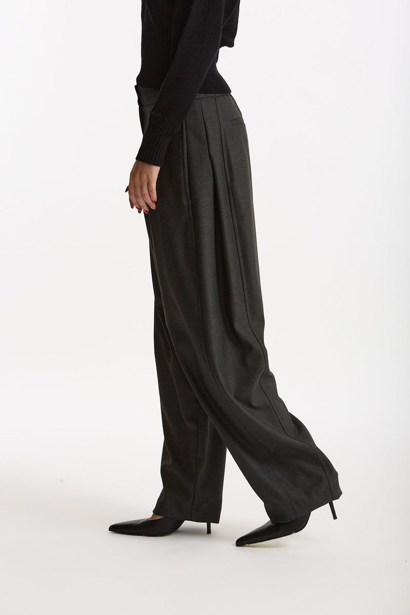 Pantalone morbido antracite women Ermanno firenze - 1