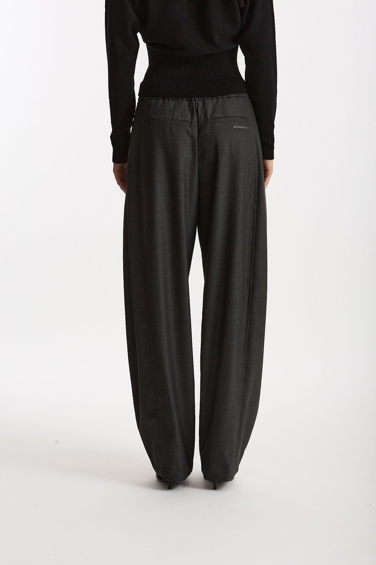 Pantalone morbido antracite women Ermanno firenze - 3