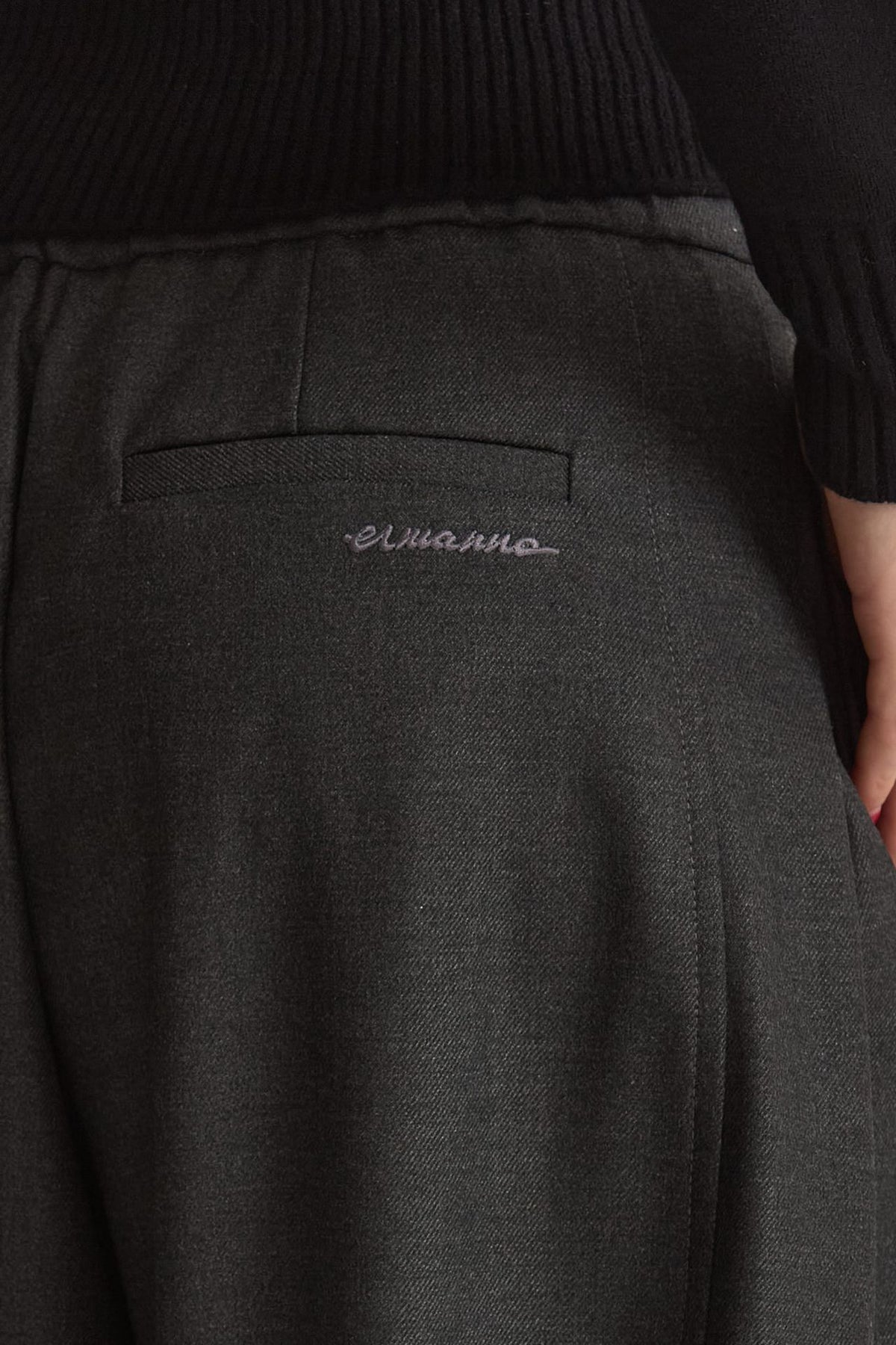 Pantalone morbido antracite women Ermanno firenze - 4