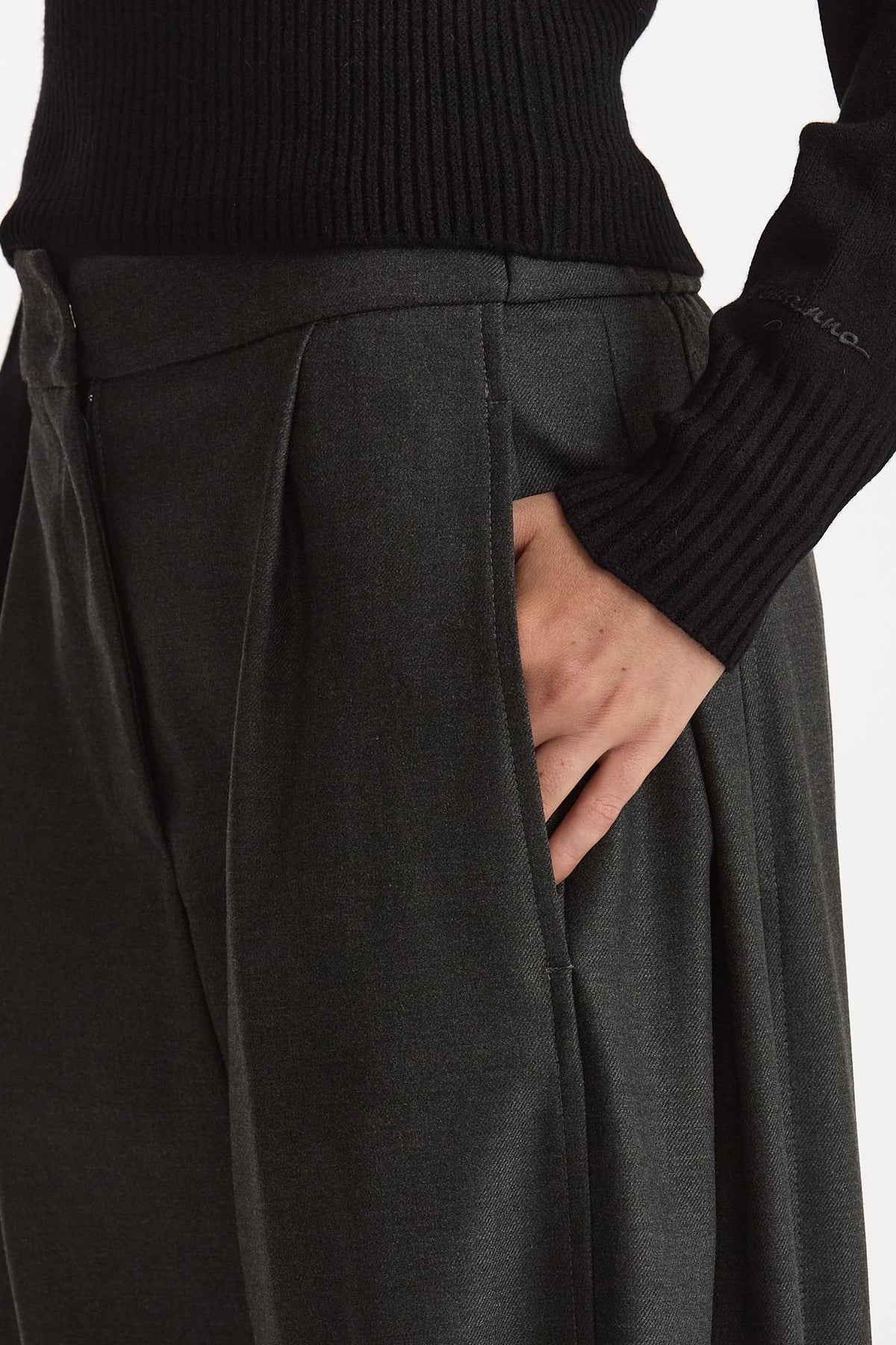 Pantalone morbido antracite women Ermanno firenze - 6