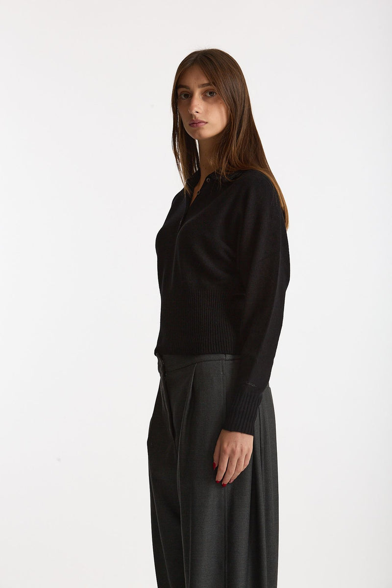 Maglia polo slim nero women Ermanno firenze - 3