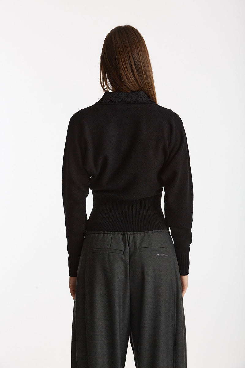 Maglia polo slim nero women Ermanno firenze - 4