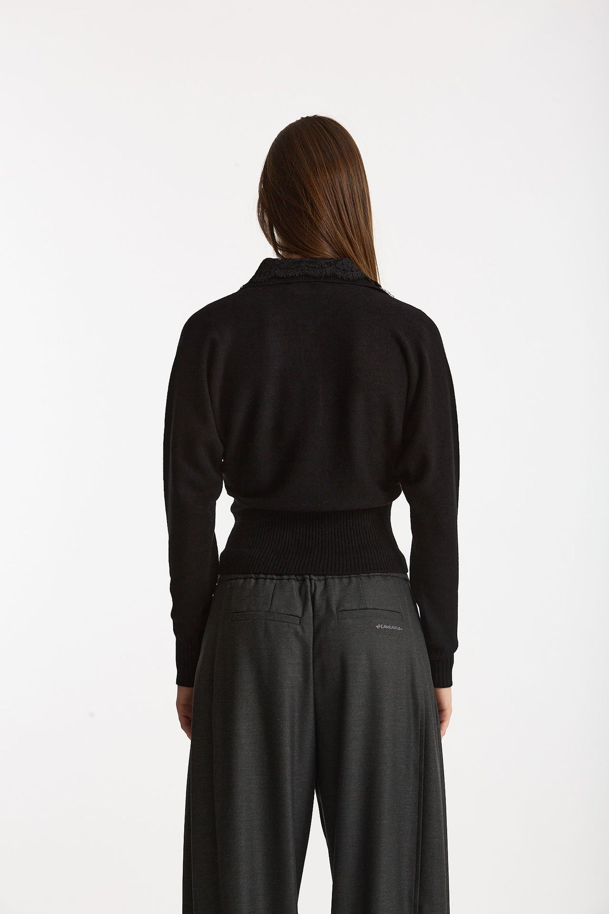 Maglia polo slim nero women Ermanno firenze - 5
