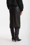 Gonna midi in eco-pelle nero women Ermanno firenze - 4