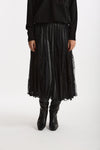 Gonna plissé con inserti in pizzo nero women Ermanno firenze - 1