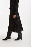 Gonna plissé con inserti in pizzo nero women Ermanno firenze - 3