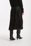 Gonna plissé con inserti in pizzo nero women Ermanno firenze - 4