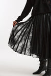 Gonna plissé con inserti in pizzo nero women Ermanno firenze - 2