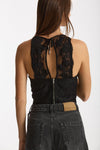 Top bustino con dettagli in pizzo nero women Ermanno firenze - 1