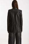 Giacca doppiopetto in ecopelle nero women Ermanno firenze - 5