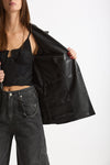 Giacca doppiopetto in ecopelle nero women Ermanno firenze - 9