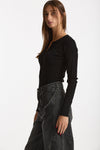 Maglia girocollo body nero women Ermanno firenze - 2