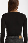 Maglia girocollo body nero women Ermanno firenze - 5