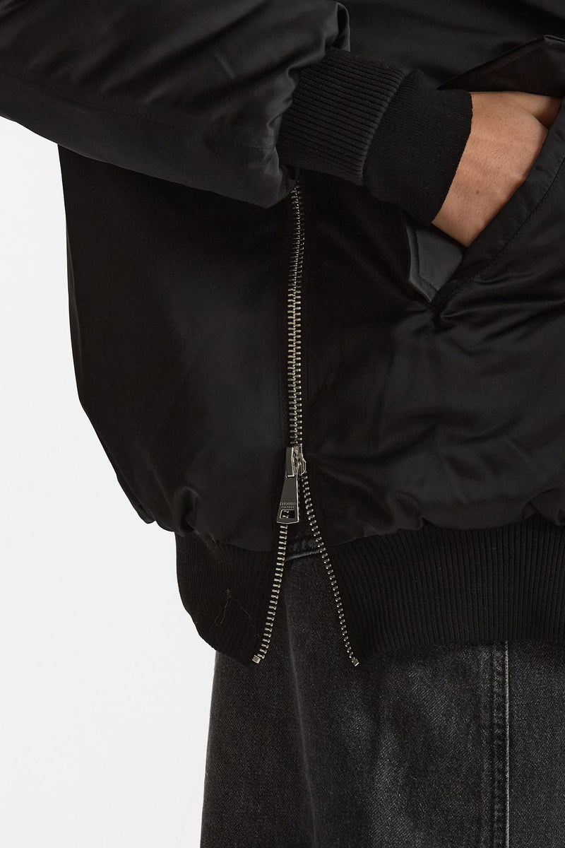 Bomber imbottito in raso con ricami gioiello nero women Ermanno firenze - 4