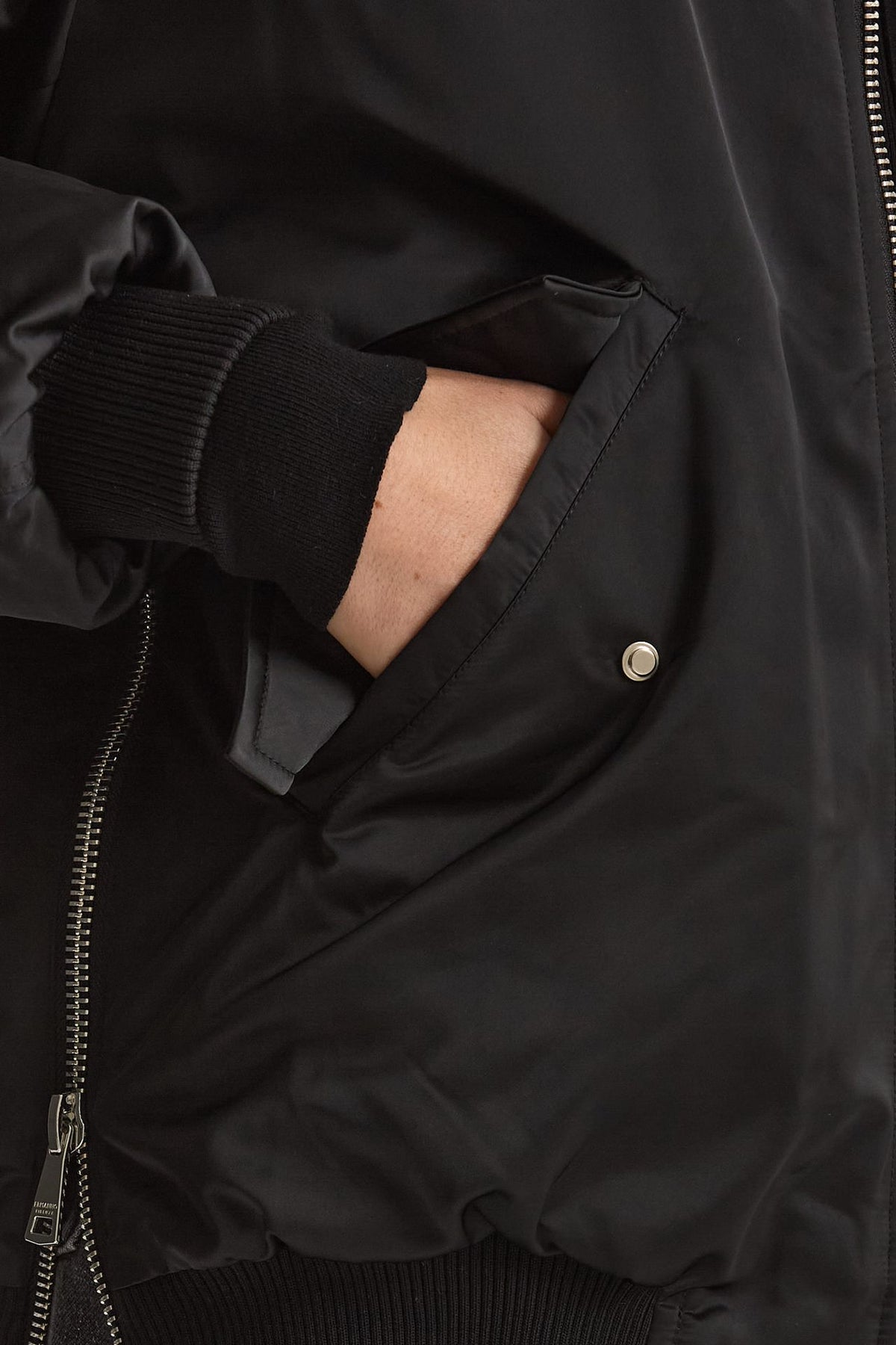 Bomber imbottito in raso con ricami gioiello nero women Ermanno firenze - 5