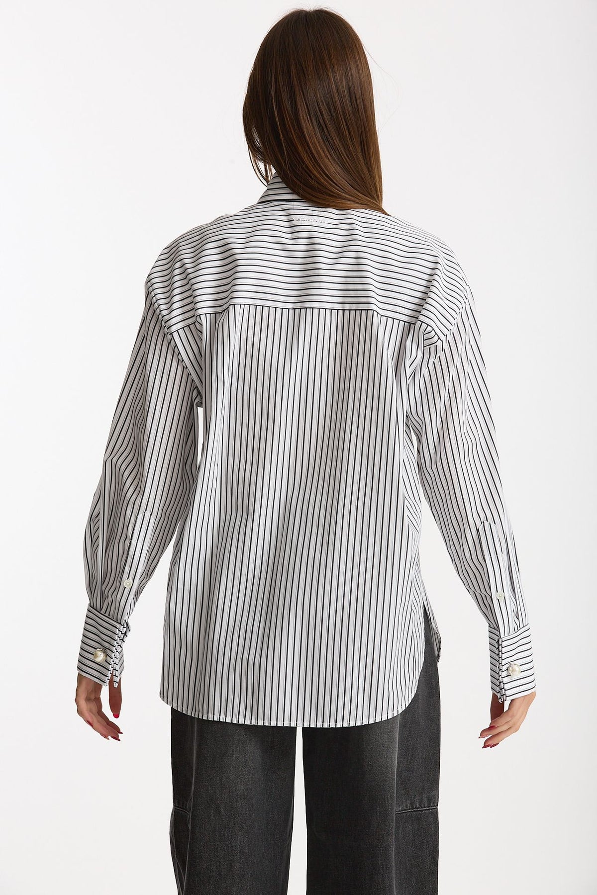 Camicia rigata bianca e nera women Ermanno firenze - 2