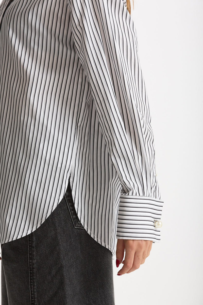 Camicia rigata bianca e nera women Ermanno firenze - 5