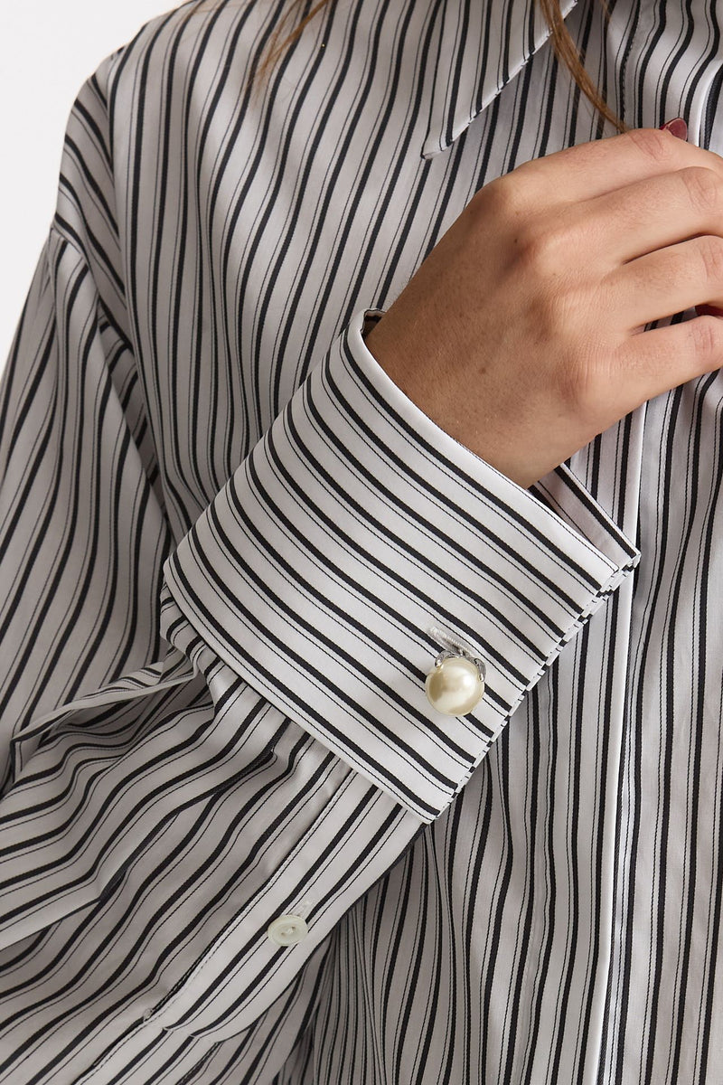 Camicia rigata bianca e nera women Ermanno firenze - 6