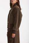 Bomber over crop marrone fango women Seafarer - 2