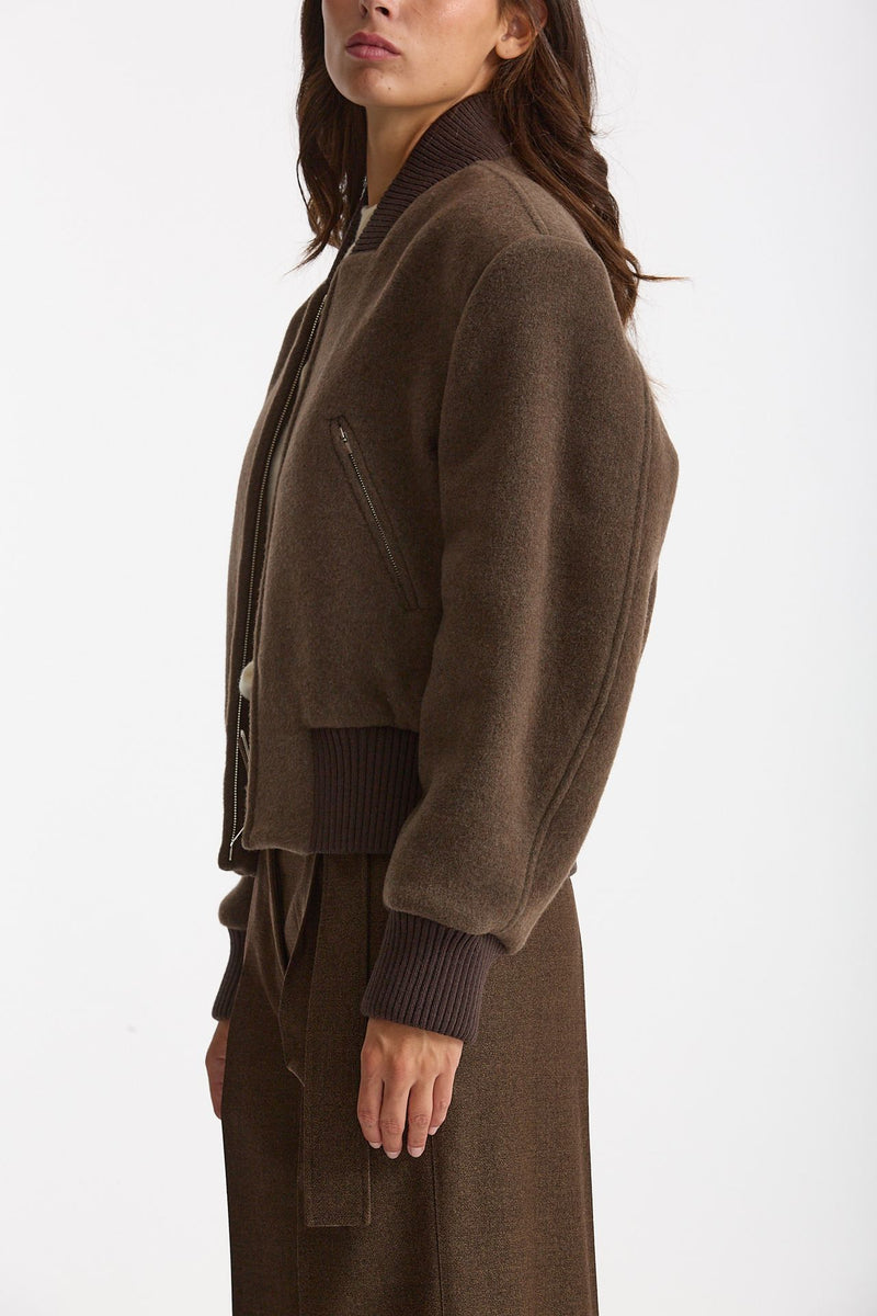Bomber over crop marrone fango women Seafarer - 2