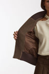 Bomber over crop marrone fango women Seafarer - 5