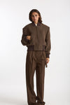 Bomber over crop marrone fango women Seafarer - 6